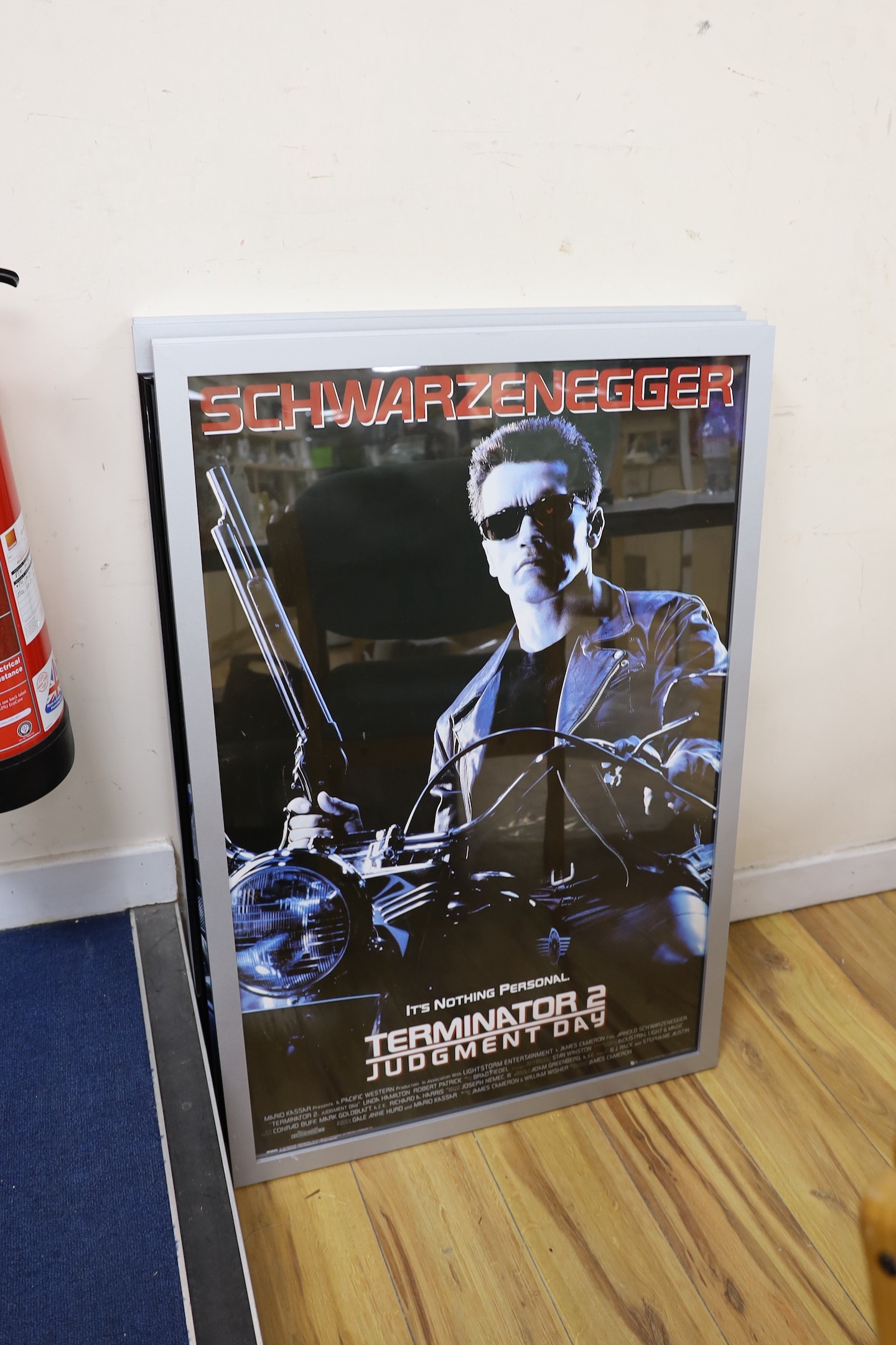 Five framed cinema posters, Captain America Civil War signed by Chris Evans, who played Captain America, from Eastbourne Odeon